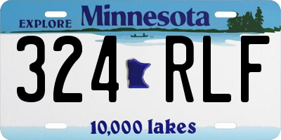 MN license plate 324RLF