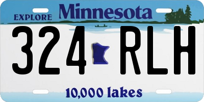 MN license plate 324RLH