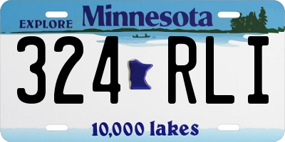 MN license plate 324RLI