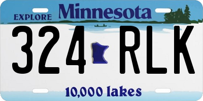 MN license plate 324RLK