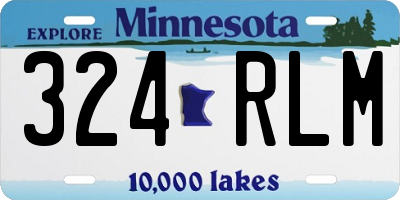 MN license plate 324RLM