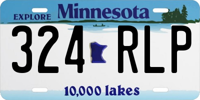 MN license plate 324RLP