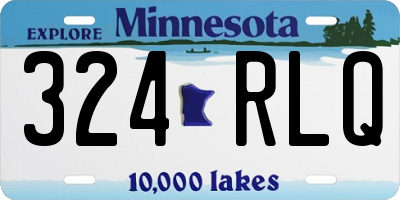 MN license plate 324RLQ