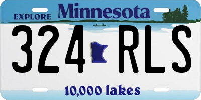 MN license plate 324RLS
