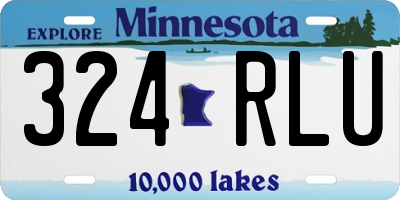 MN license plate 324RLU