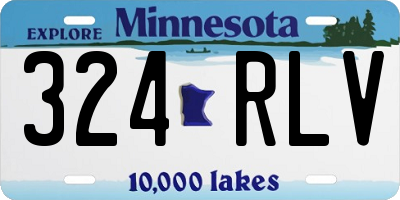 MN license plate 324RLV