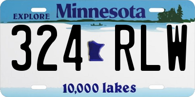 MN license plate 324RLW