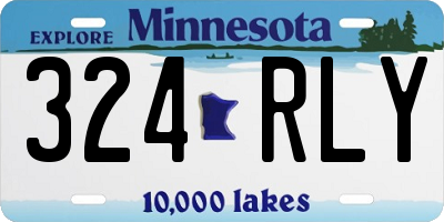 MN license plate 324RLY