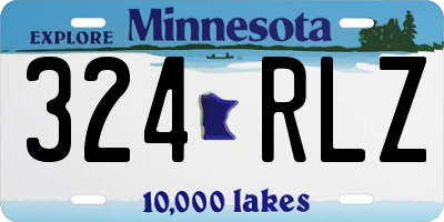 MN license plate 324RLZ