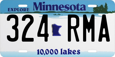 MN license plate 324RMA
