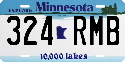 MN license plate 324RMB
