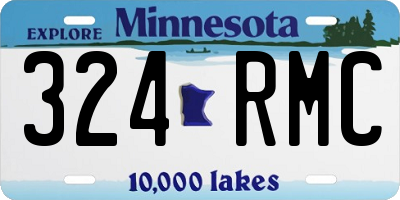 MN license plate 324RMC
