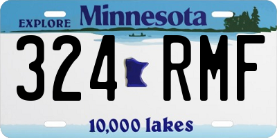 MN license plate 324RMF