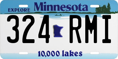 MN license plate 324RMI