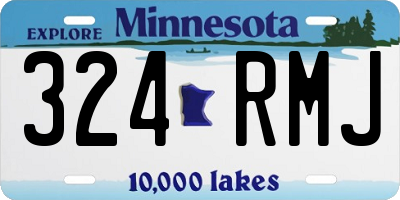 MN license plate 324RMJ