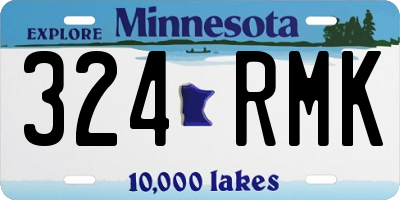 MN license plate 324RMK