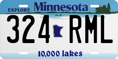 MN license plate 324RML