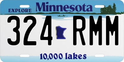 MN license plate 324RMM