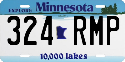 MN license plate 324RMP