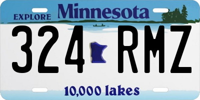 MN license plate 324RMZ