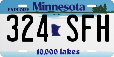 MN license plate 324SFH