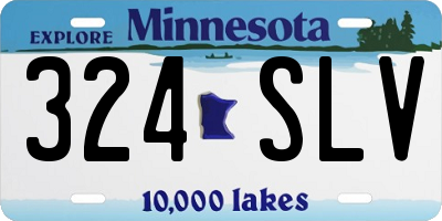 MN license plate 324SLV