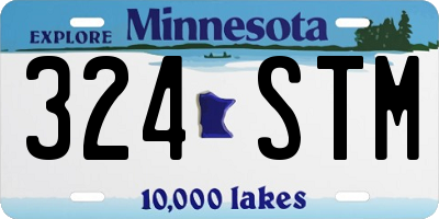 MN license plate 324STM