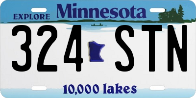 MN license plate 324STN