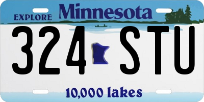 MN license plate 324STU