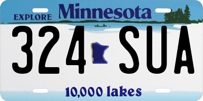 MN license plate 324SUA