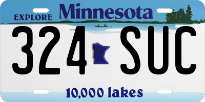 MN license plate 324SUC