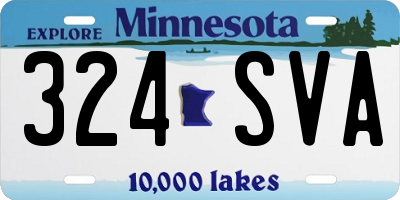 MN license plate 324SVA