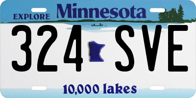 MN license plate 324SVE
