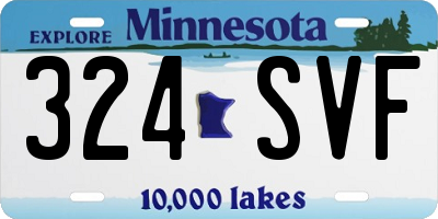 MN license plate 324SVF