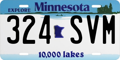 MN license plate 324SVM