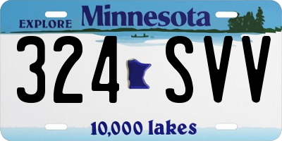 MN license plate 324SVV