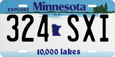 MN license plate 324SXI