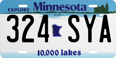 MN license plate 324SYA
