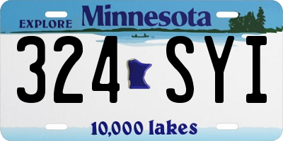 MN license plate 324SYI