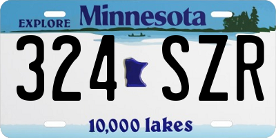 MN license plate 324SZR