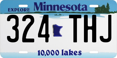 MN license plate 324THJ