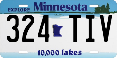 MN license plate 324TIV