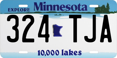 MN license plate 324TJA