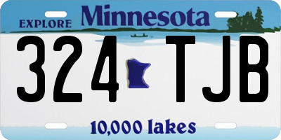 MN license plate 324TJB