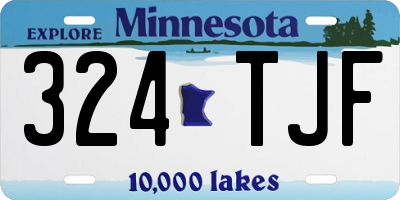 MN license plate 324TJF
