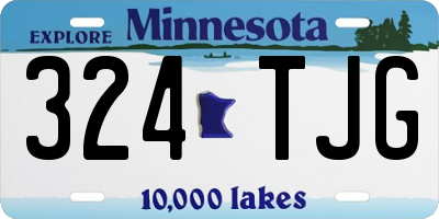 MN license plate 324TJG