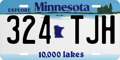 MN license plate 324TJH