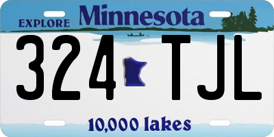 MN license plate 324TJL