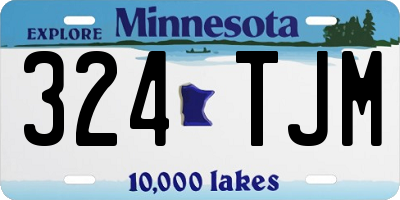 MN license plate 324TJM