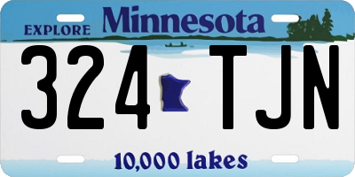 MN license plate 324TJN